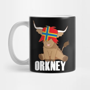 Cool orkney flag t-shirt cow farmer shirt Mug